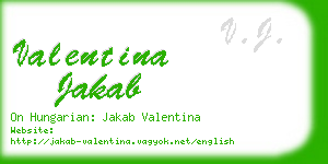 valentina jakab business card